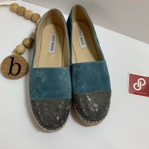 Steve Madden Flats Blue with Glitter NWOT